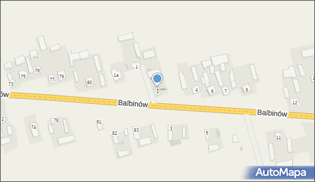 Balbinów, Balbinów, 2, mapa Balbinów
