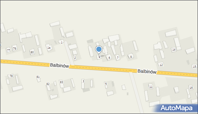 Balbinów, Balbinów, 4, mapa Balbinów