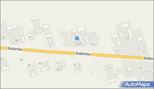 Balbinów, Balbinów, 6, mapa Balbinów