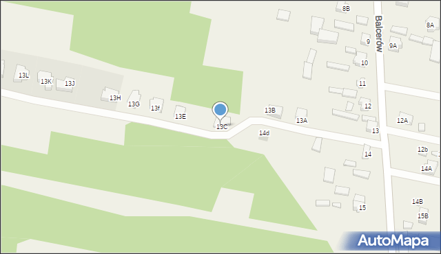 Balcerów, Balcerów, 13C, mapa Balcerów