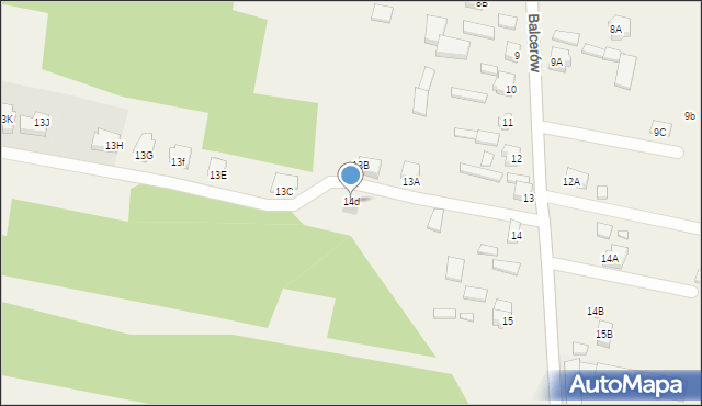 Balcerów, Balcerów, 14d, mapa Balcerów