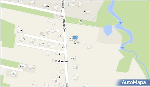Balcerów, Balcerów, 3A, mapa Balcerów