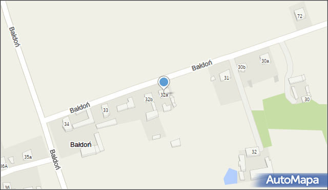 Bałdoń, Bałdoń, 32a, mapa Bałdoń