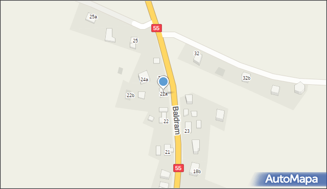 Baldram, Baldram, 22a, mapa Baldram