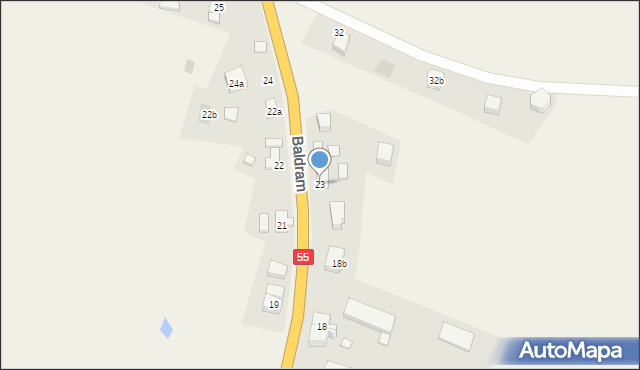 Baldram, Baldram, 23, mapa Baldram