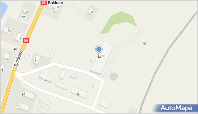 Baldram, Baldram, 8a, mapa Baldram