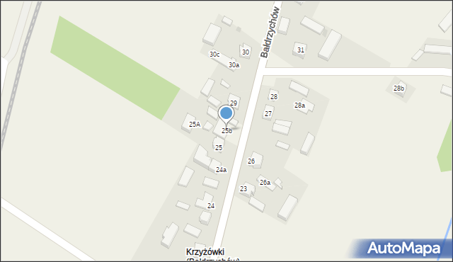 Bałdrzychów, Bałdrzychów, 25b, mapa Bałdrzychów