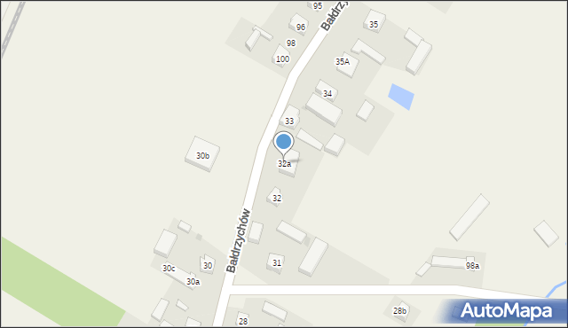 Bałdrzychów, Bałdrzychów, 32a, mapa Bałdrzychów