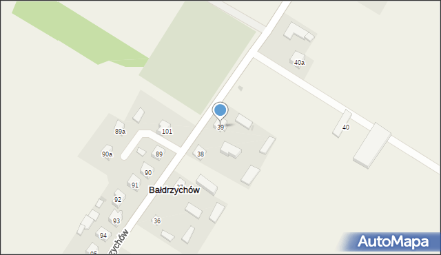 Bałdrzychów, Bałdrzychów, 39, mapa Bałdrzychów