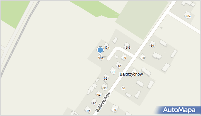 Bałdrzychów, Bałdrzychów, 90a, mapa Bałdrzychów