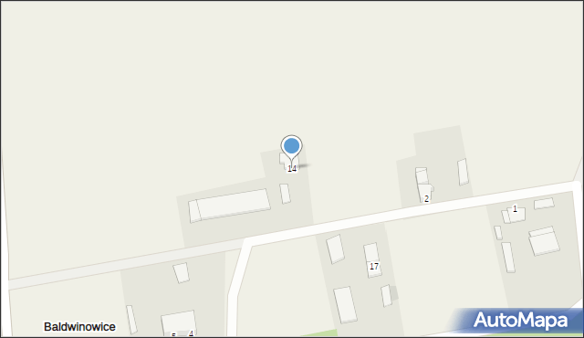 Baldwinowice, Baldwinowice, 14, mapa Baldwinowice