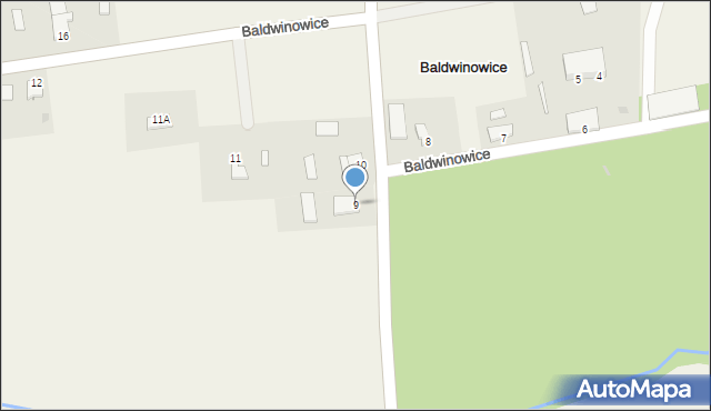 Baldwinowice, Baldwinowice, 9, mapa Baldwinowice