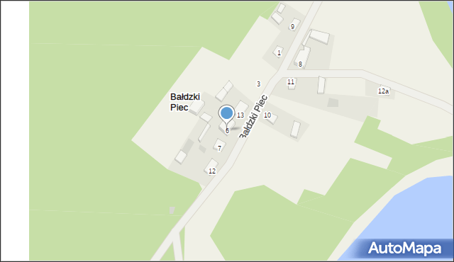 Bałdzki Piec, Bałdzki Piec, 6, mapa Bałdzki Piec