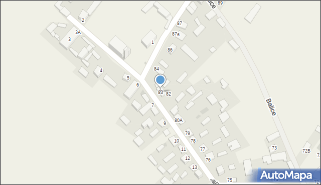Balice, Balice, 83, mapa Balice