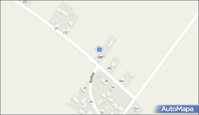 Balice, Balice, 99B, mapa Balice