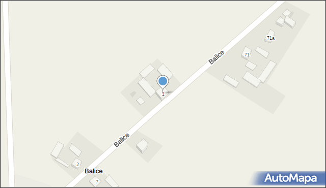Balice, Balice, 1, mapa Balice
