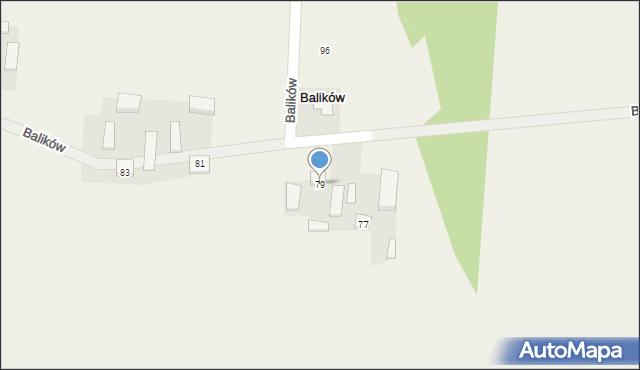 Balików, Balików, 79, mapa Balików