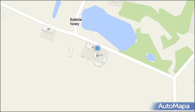 Balków, Balków, 89, mapa Balków