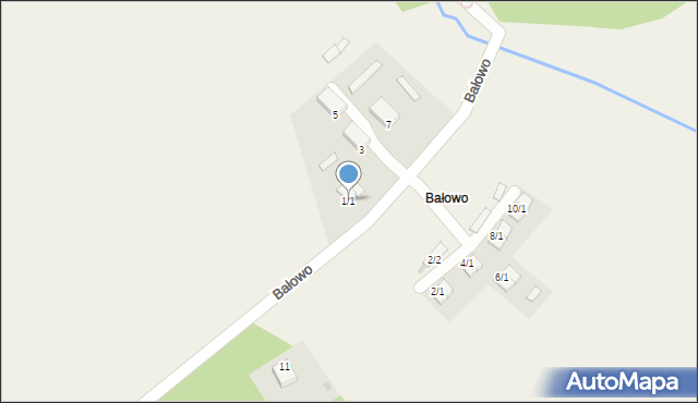 Bałowo, Bałowo, 1/1, mapa Bałowo