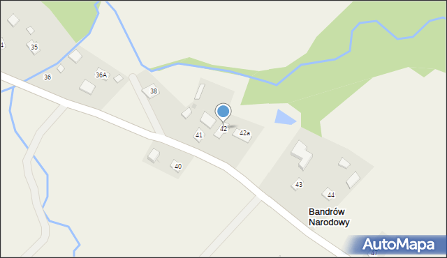 Bandrów Narodowy, Bandrów Narodowy, 42, mapa Bandrów Narodowy