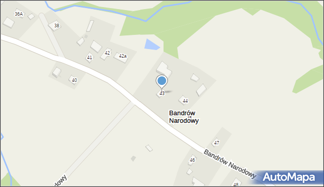 Bandrów Narodowy, Bandrów Narodowy, 43, mapa Bandrów Narodowy