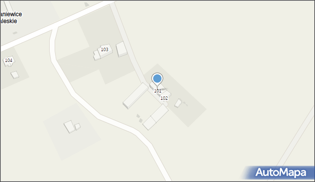 Baniewice, Baniewice, 101, mapa Baniewice