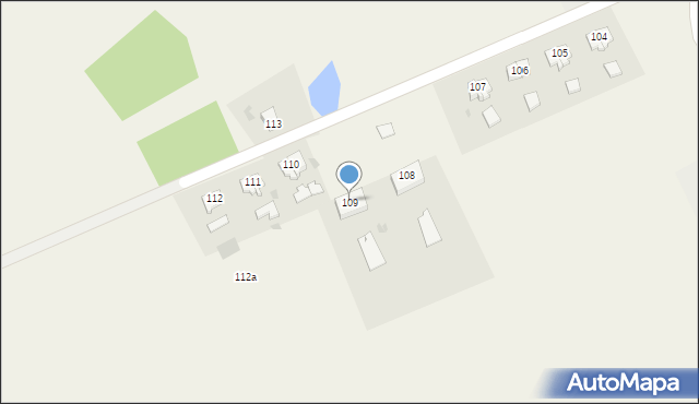 Baniewice, Baniewice, 109, mapa Baniewice