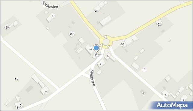 Baniewice, Baniewice, 11, mapa Baniewice