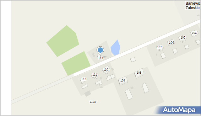 Baniewice, Baniewice, 113, mapa Baniewice