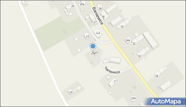 Baniewice, Baniewice, 23a, mapa Baniewice