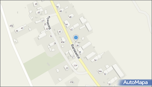 Baniewice, Baniewice, 38B, mapa Baniewice