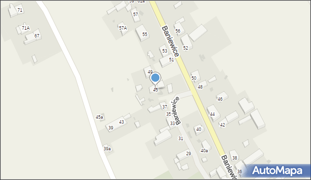 Baniewice, Baniewice, 45, mapa Baniewice