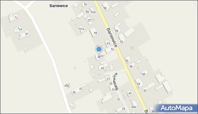 Baniewice, Baniewice, 49, mapa Baniewice