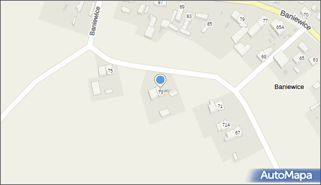 Baniewice, Baniewice, 73, mapa Baniewice