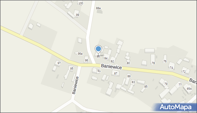 Baniewice, Baniewice, 86, mapa Baniewice