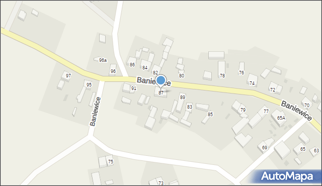 Baniewice, Baniewice, 87, mapa Baniewice