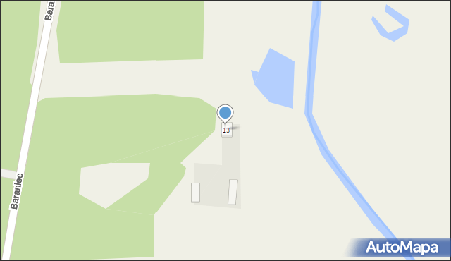 Baraniec, Baraniec, 13, mapa Baraniec