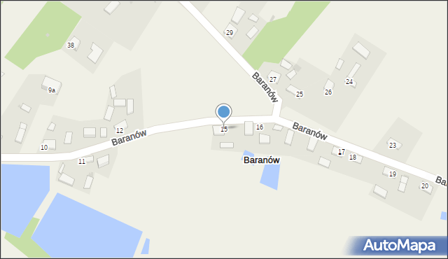 Baranów, Baranów, 15, mapa Baranów