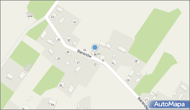 Baranów, Baranów, 35, mapa Baranów