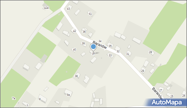 Baranów, Baranów, 37, mapa Baranów