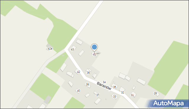 Baranów, Baranów, 41, mapa Baranów