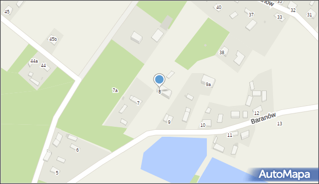 Baranów, Baranów, 8, mapa Baranów