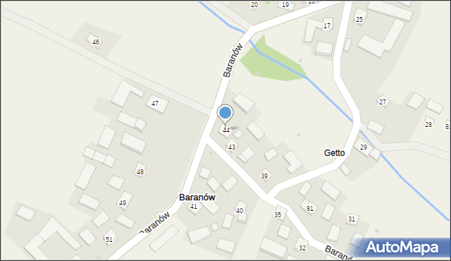 Baranów, Baranów, 44, mapa Baranów