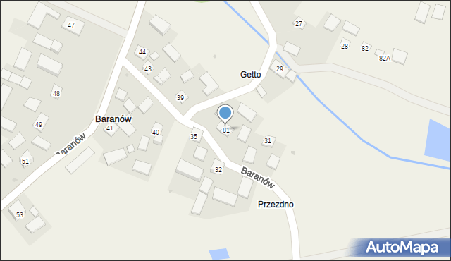 Baranów, Baranów, 81, mapa Baranów