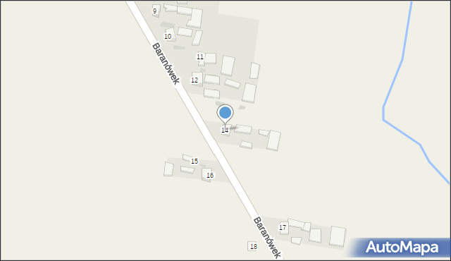 Baranówek, Baranówek, 14, mapa Baranówek
