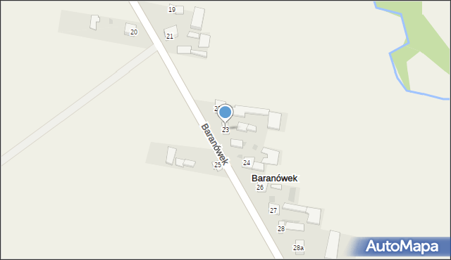 Baranówek, Baranówek, 23, mapa Baranówek