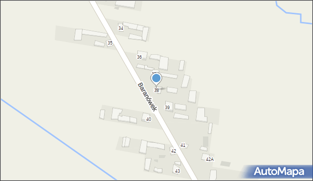 Baranówek, Baranówek, 38, mapa Baranówek