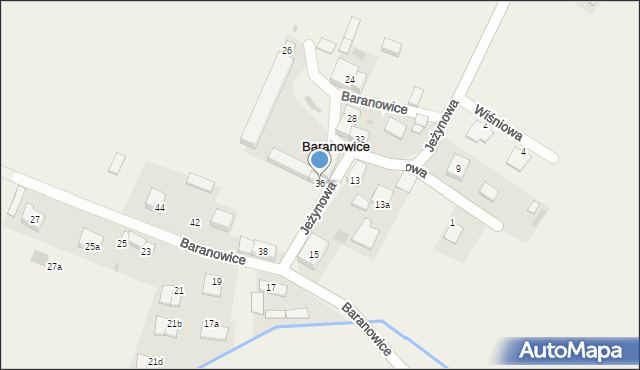 Baranowice, Baranowice, 36, mapa Baranowice