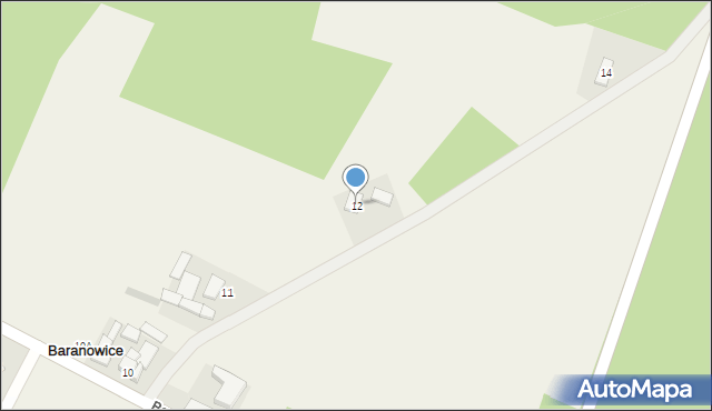 Baranowice, Baranowice, 12, mapa Baranowice