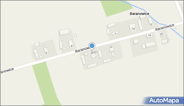 Baranowice, Baranowice, 12, mapa Baranowice